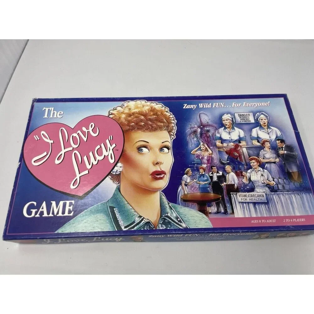 Vintage I Love Lucy Board Game Zany Wild Fun Talicor (1990) COMPLETE